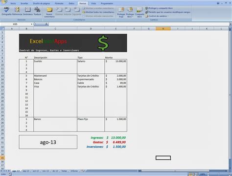 Mini Aplicaciones En Excel Control De Ingresos Y Egresos En Excel