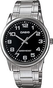 Casio Men S Watch Mtp V D Budf Black Dial Silver Band Buy Online