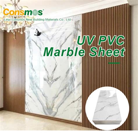 Luxury Pvc Uv Panel Wall Boards 3d Uv Marble Sheet For Wall Decoration