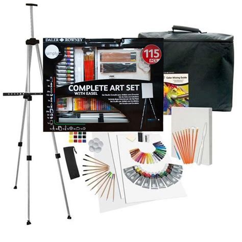 Coffret Complet De Peinture Avec Chevalet Pi Ces Daler Rowney