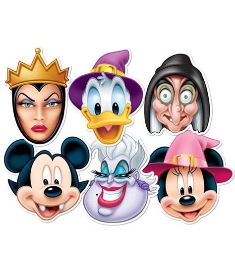 Mickey Mouse And Friends Face Masks Set Of 6 Mickey Minnie Donald