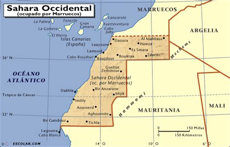 Mapas De Escolar Mapa De Sahara Occidental