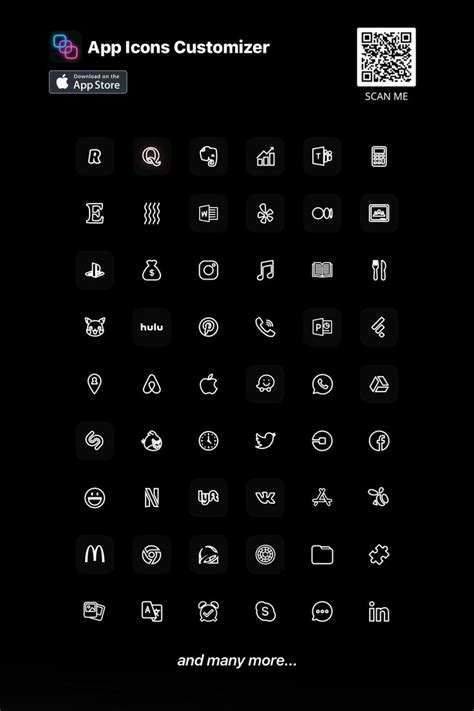 Astonishing Blackandwhite App Logos Set For Ios14 Home Screen How To Edit Icons On Ios アプリアイコン