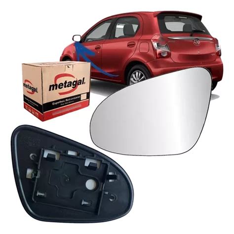 Lente Retrovisor Etios 2014 2019 Base Eletrico Esquerdo Original