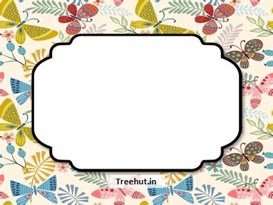 Butterflies Free Printable Labels X Inch Name Tag