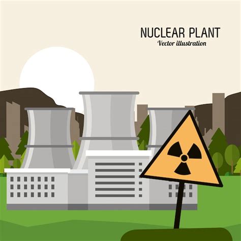 Planta Nuclear En Dise O Colorido Vector Premium