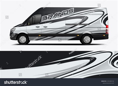 Van Wrap Livery Design Ready Print Stock Vector Royalty Free