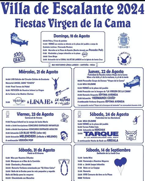 Fiestas De La Virgen De La Cama Escalante Miplanhoy Qu Hacer