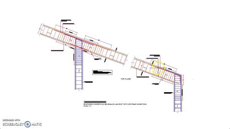 Inclined Roof Reinforced Concrete Beam Column Frame Joint Connection