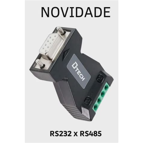 Kit 10 Adaptador Conversor Serial Dtech Rs232 Para Rs485 Novo Preço