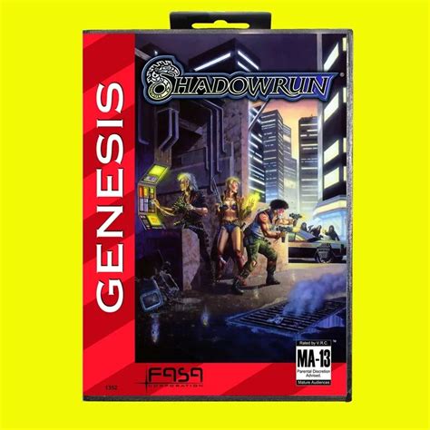 New Arrival Shadowrun Game Cartridge 16 Bit Md Game Card With Retail