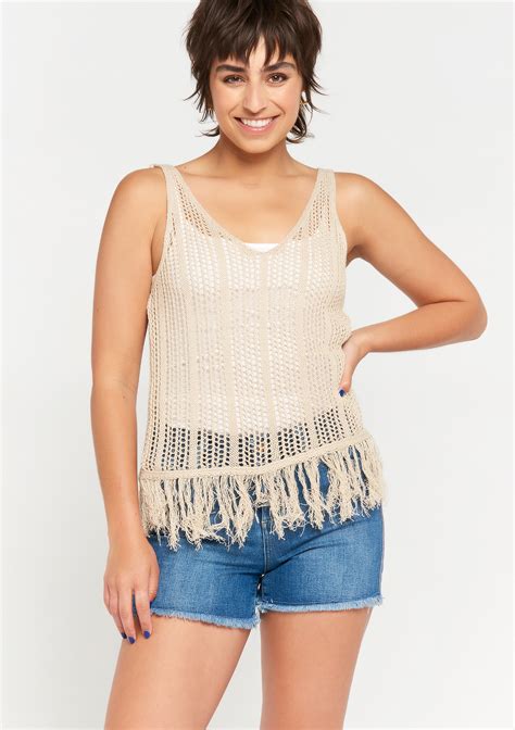 Débardeur en tricot avec franges LolaLiza