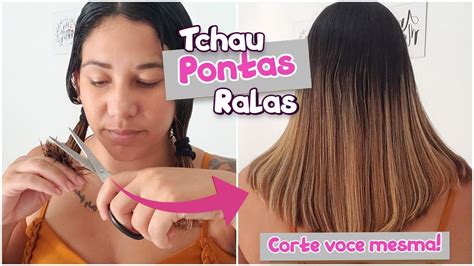 Como Cortar As Pontas Do Cabelo Sozinha Youtube