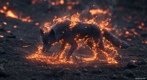 Fire Wolf Wallpaper Pixelstalk