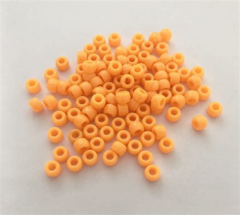 6x9mm Opaque Orange Pony Beads DBLG Import