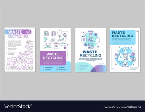 Waste Management Brochure Template Layout Vector Image