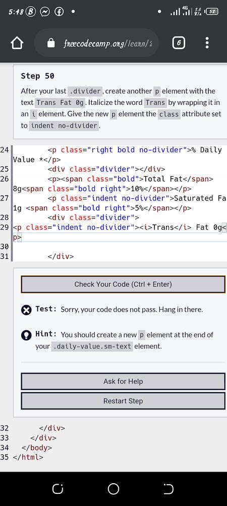 Learn Typography By Building A Nutrition Label Step Html Css