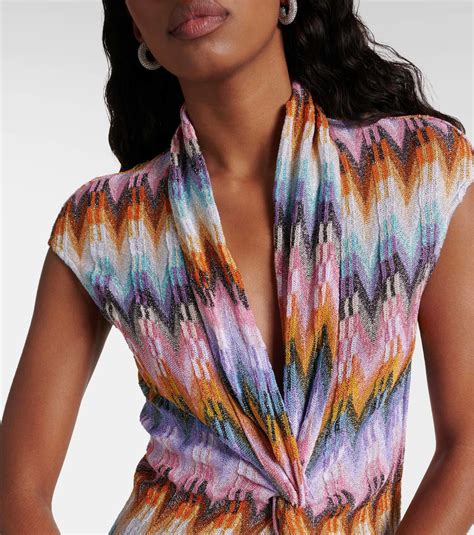 Missoni Zig Zag Metallic Knit Jumpsuit Missoni