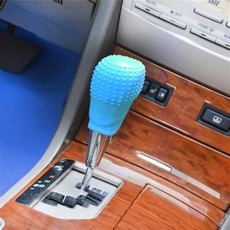 Universal Elasticity Nonslip Soft Silicone Car Gear Shift Knob Cover Blue