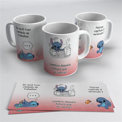 Artes Estampa Caneca Stitch Frases Abeced Rio Vida Adulta