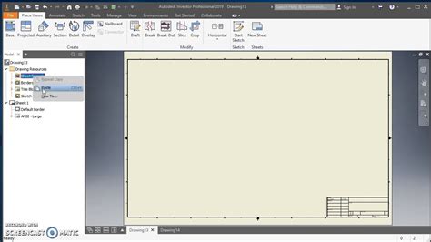 Changing Title Block Sheet Format And Border In Inventor Youtube