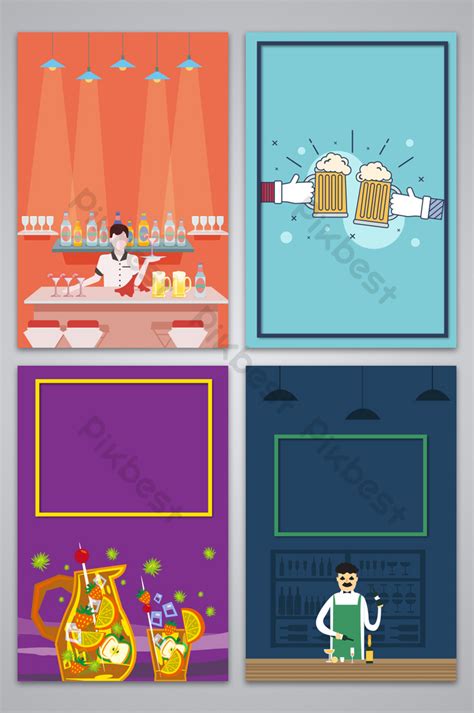 Cartoon Drawing Bar Theme Design Background Image Backgrounds | AI Free ...