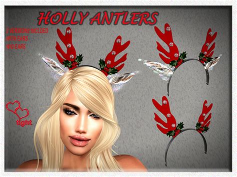 Second Life Marketplace Merry Christmas Headband Tiara Reindeer Antlers