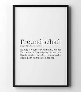 Papierschmiede Definition Freundschaft Din A Poster Mit