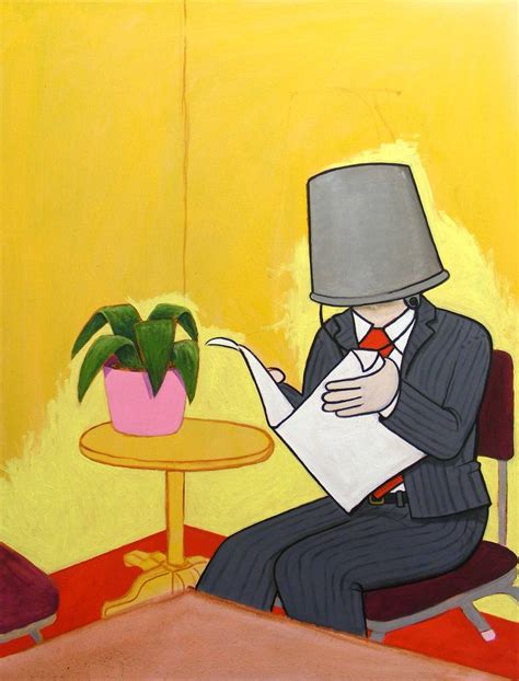 Man With Bucket On His Head Painting By Kendall Helland Saatchi Art