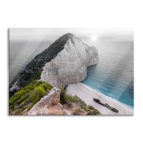 Haus Am Meer Glasbild Wandbild Auf Echtglas Nagio Strand Im