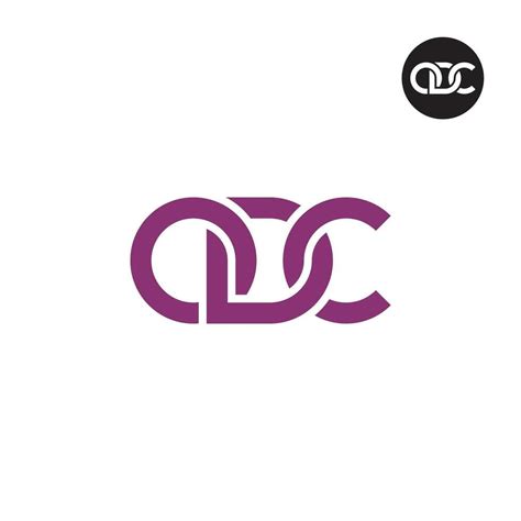 letter odc monogram logo design  vector art  vecteezy