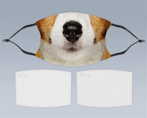 Funny Dog Face Mask with Filter Pocket. 2 x PM2.5 Filters | Etsy