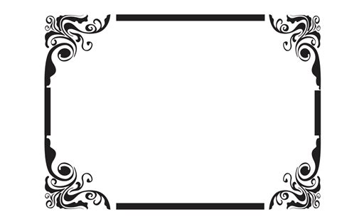 Swirl Ornament Border With Transparent Background Png