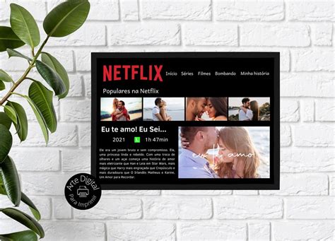 Arte Digital Quadro Personalizado Casal Netflix Namoro No Elo