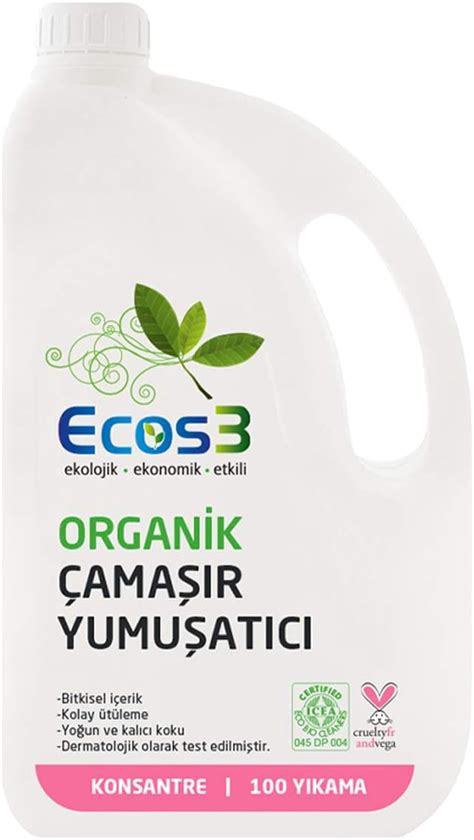 Ecos3 Organik Çamaşir Yumuşatici 2500 Ml 100 Yıkama 1 Paket 1 x