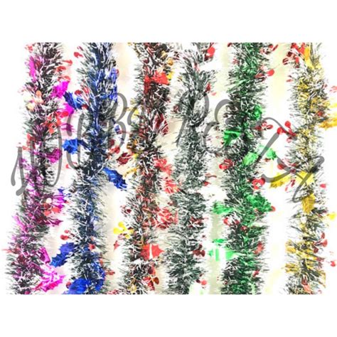 Jual Slinger Motif Daun Garland Tinsel Christmas Hiasan Natal