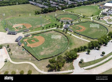 aerial view  large baseball stadiums   summertime stock photo alamy
