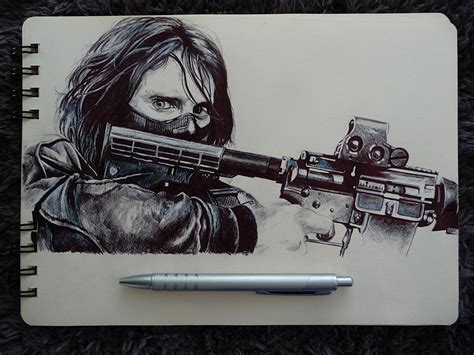 Bucky Barnes Sketch By Marrannon On Deviantart