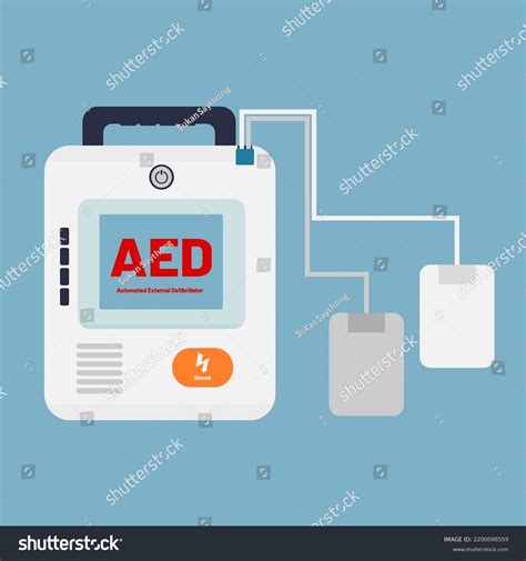 Automated External Defibrillator Aed Is A Royalty Free Stock Vector