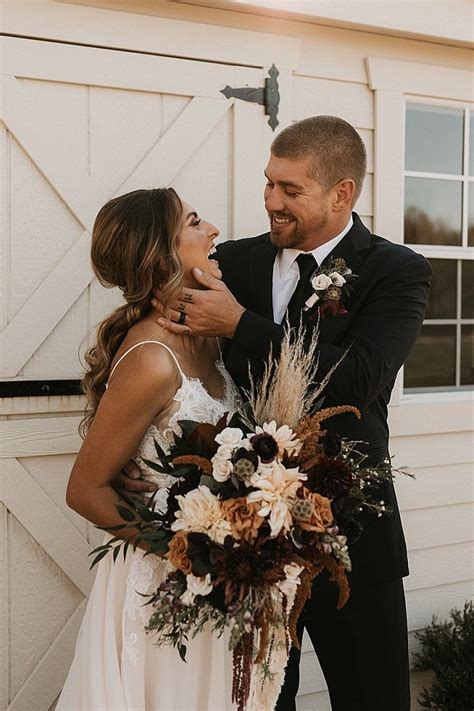 Emily and Derek's 'Rustic Romance' Fall Farm Wedding by Tori Kelner ...