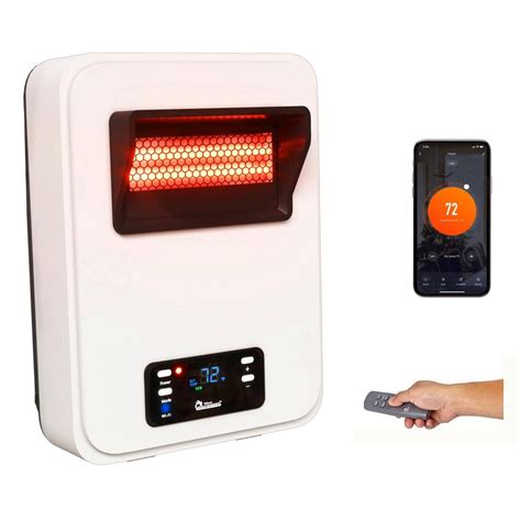 Dr Infrared Heater 1500 Watt White Wall Hung Or Wall Mount Electric