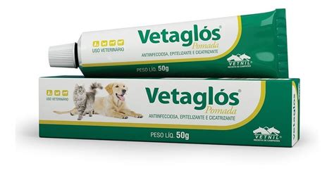 6 Vetaglos Pomada Cicatrizante 50g Vetnil Validade Boa Frete grátis