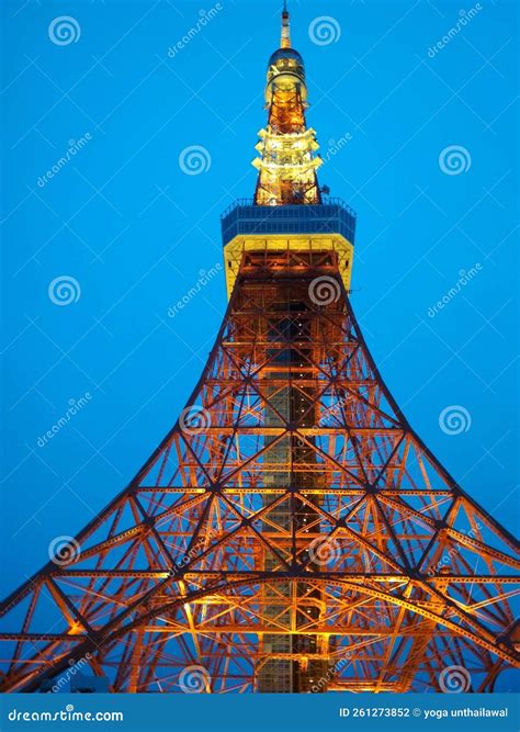 Tokyo Tower View from the Ground Editorial Photography - Image of blue ...