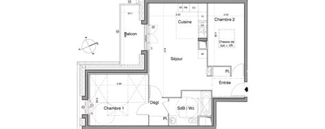 Plan appartement T3 de 61 81 m² neuf résidence Clos des Erables à