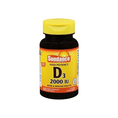 Sundance D3 2000 Iu Quick Release 60 Softgels Pack Of 2