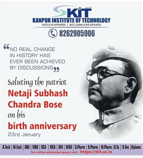 Netaji Subhas Chandra Bose S Birthday Or Netaji Jayanti Is