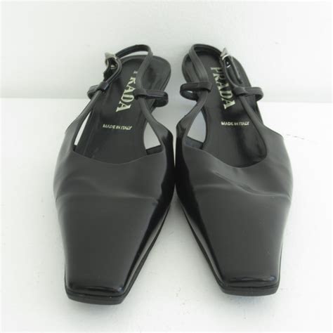 Prada Kitten Heel Slingbacks