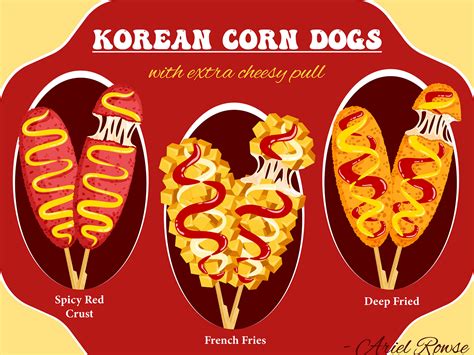 Korean Corn Dogs With Cheese Pull By Ariel Rowse On Dribbble