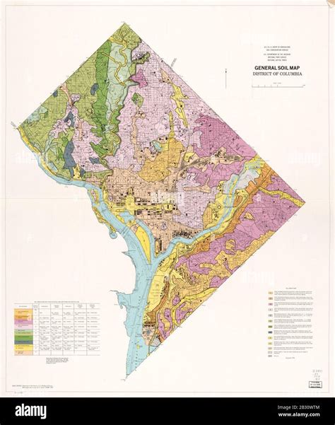 general soil map district  columbia stock photo alamy