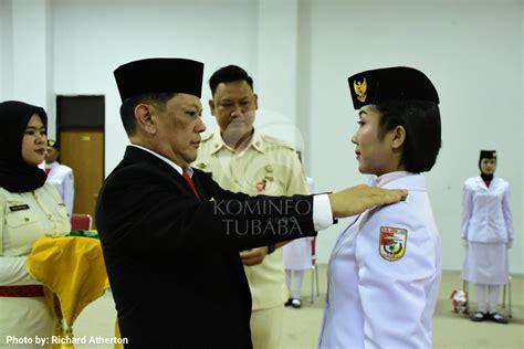 Penjabat Bupati Tubaba Kukuhkan Pasukan Pengibar Bendera Pusaka Tahun